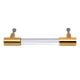 Clear Golden Small Cylinder Glass Door Handles